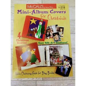 MINI-ALBUM COVERS FOR CHRISTMAS Vtg 1999 McCall's Creates #16218 - Craft Booklet